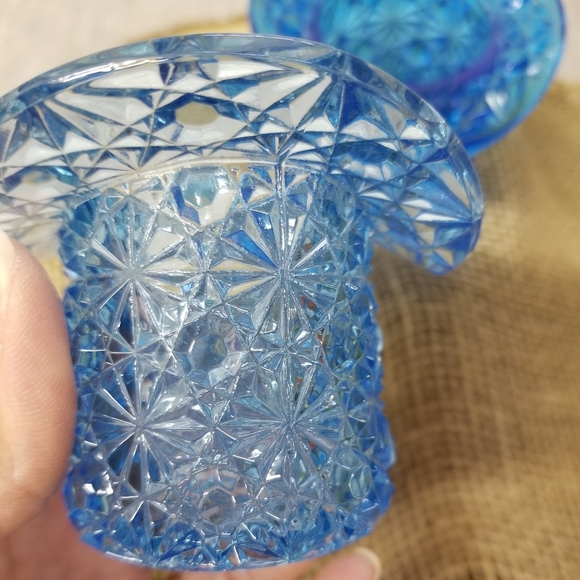 Vintage daisy and button glass hat/ Fenton like - Picture 10 of 10